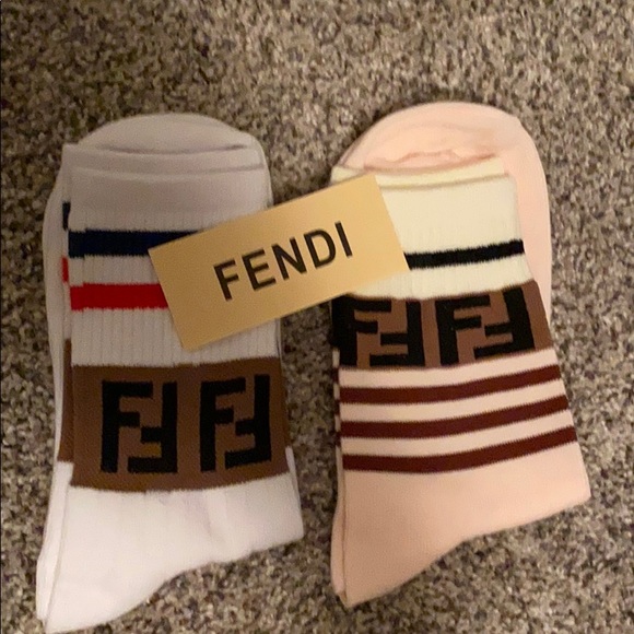 2 pairs of fendi socks